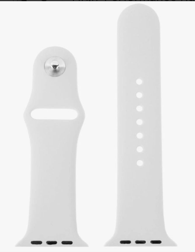 Watch Silicone Watch Band Compatible with Apple Watch 38mm 40mm 41mm – Soft Sport Replacement Strap for Apple Watch Series SE, Series 11/10/9/8/7/6/5/4 – White - Image 3